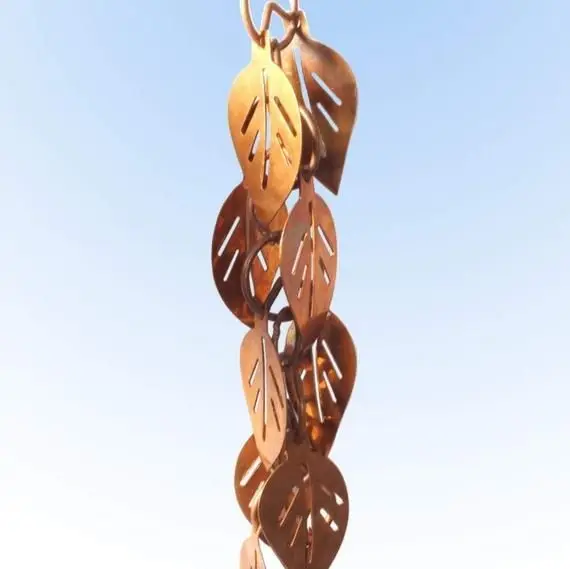 Декоративные колокольчики для сада подвесная медная молотковая дождевая цепочка дома и