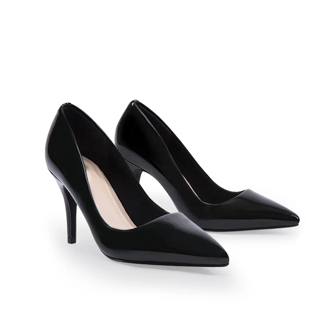 2022 Hot Style! Women Premium PU Leather 7cm Pointed Toe Heeled Sandal, OEM Available