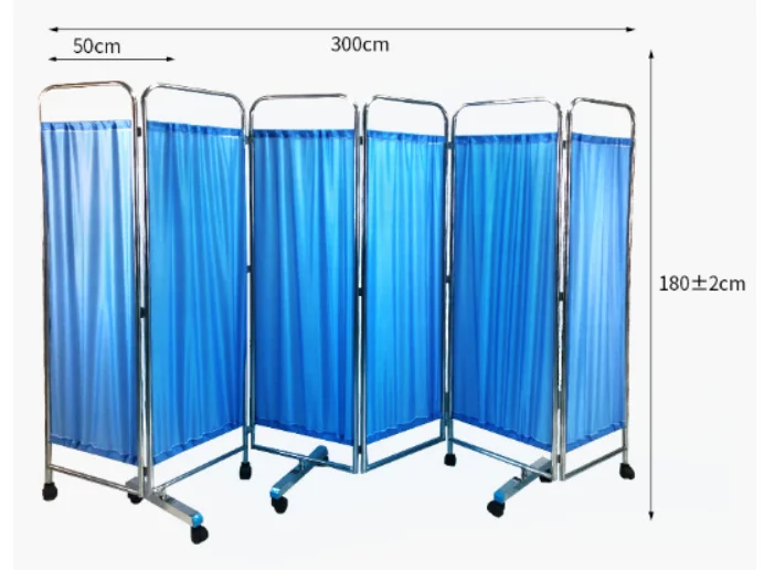 Hospital furniture foldable stainless steel hospital ward folding screen
