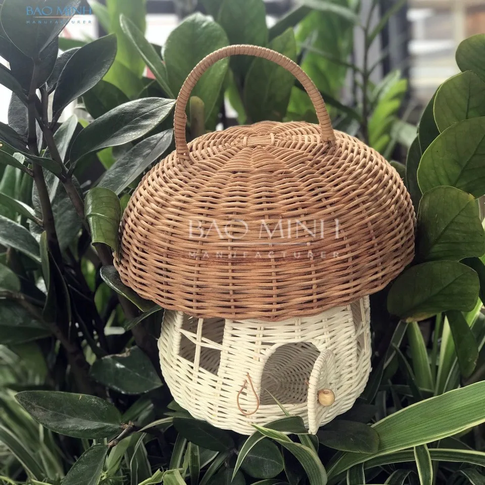Wholesales cheapest rattan mushroom for home decoration from Vietnam