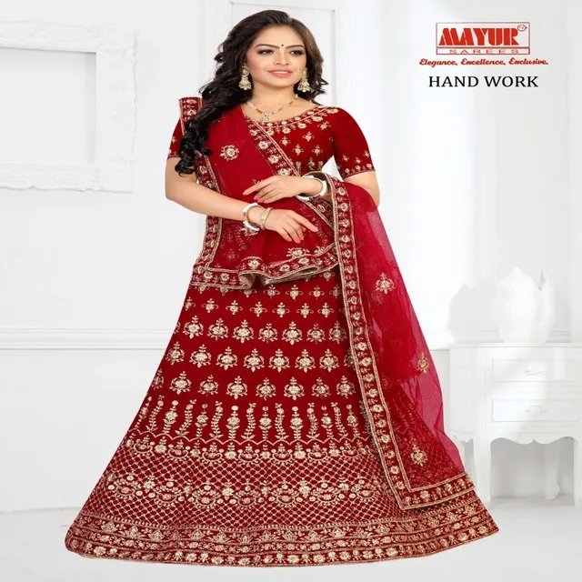 
Сари Mayur, новый тяжелый бархат с камнем jarkhan, Лехенга Холи 