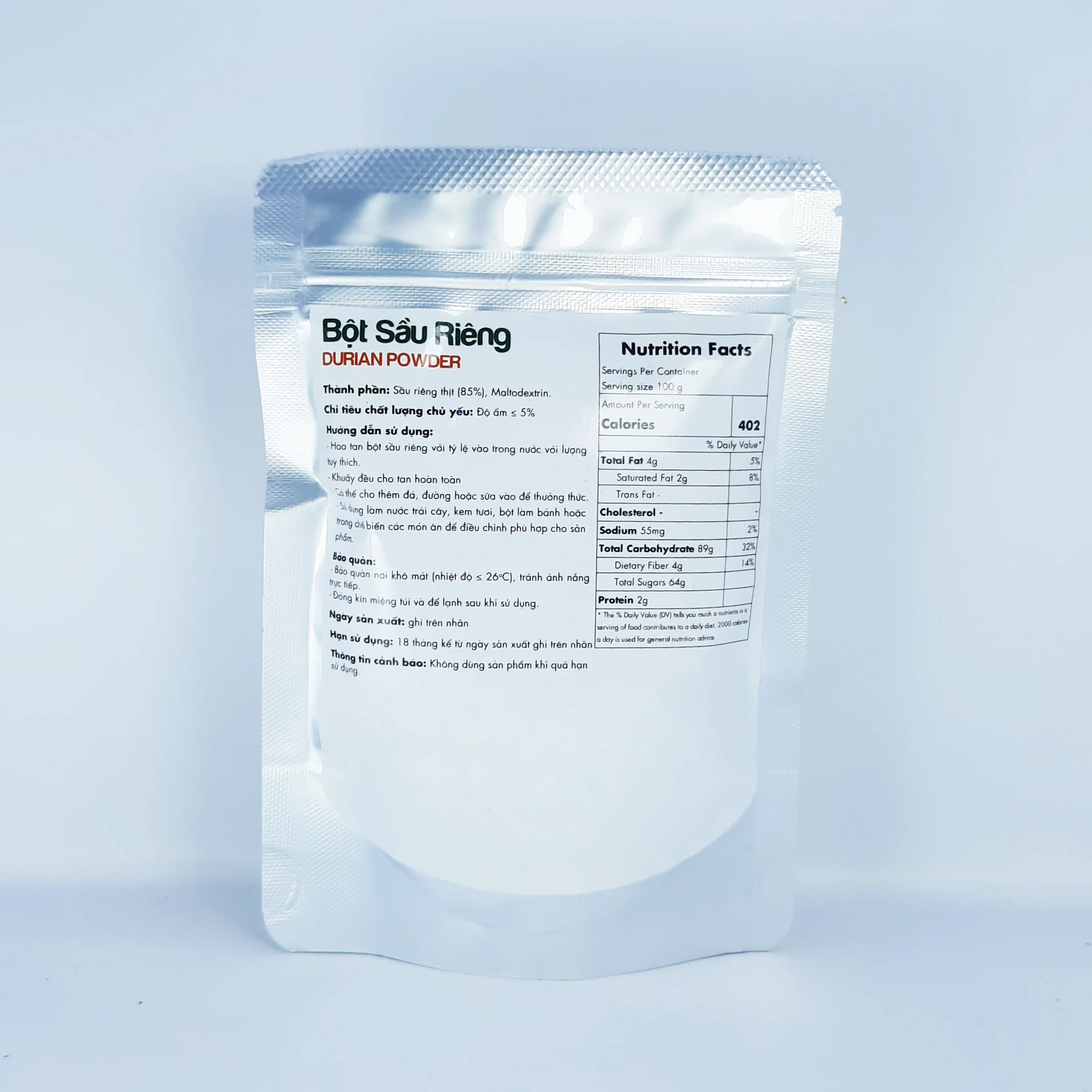 Vietnam Wholesale Factory Dried Durian Powder for Ice Cream, Cake