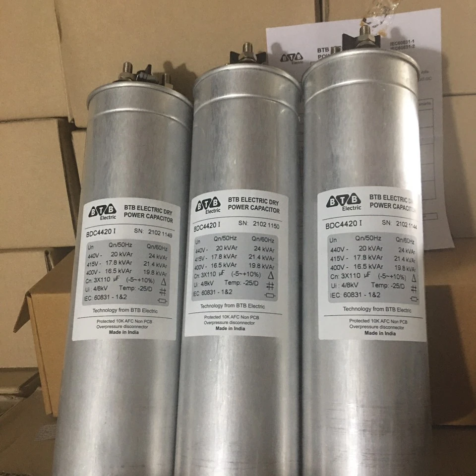 15 kvar 3 phases 440v Power  capacitor Correction  Round type  year  2021  MADE IN TURKEY
