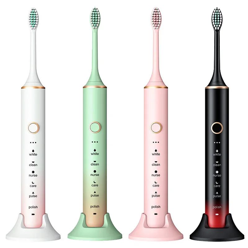 Rechargeable slim electric toothbrush with wireless induction charger factory