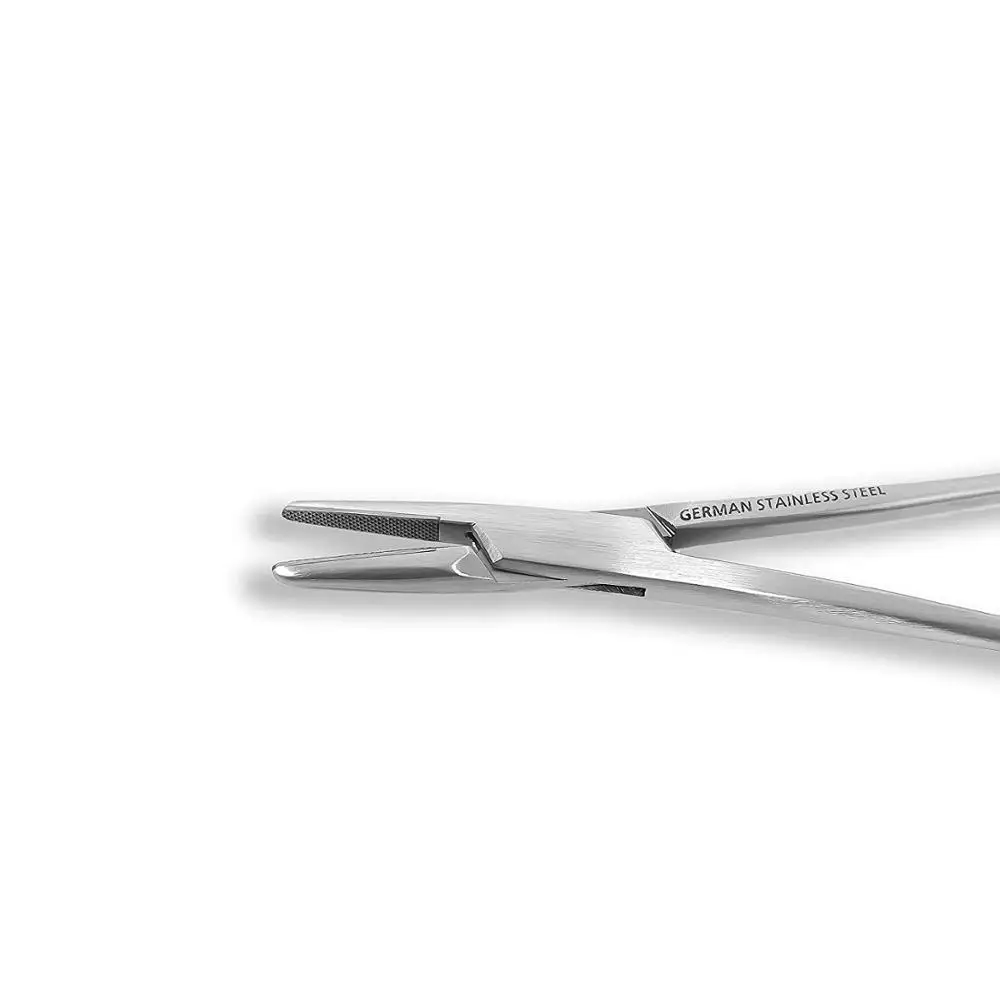 TC Mayo Hegar Needle/Suture Holder Driver with Tungsten Carbide Inserts and Gold Rings - Premium Grade Instrument (6 in.)