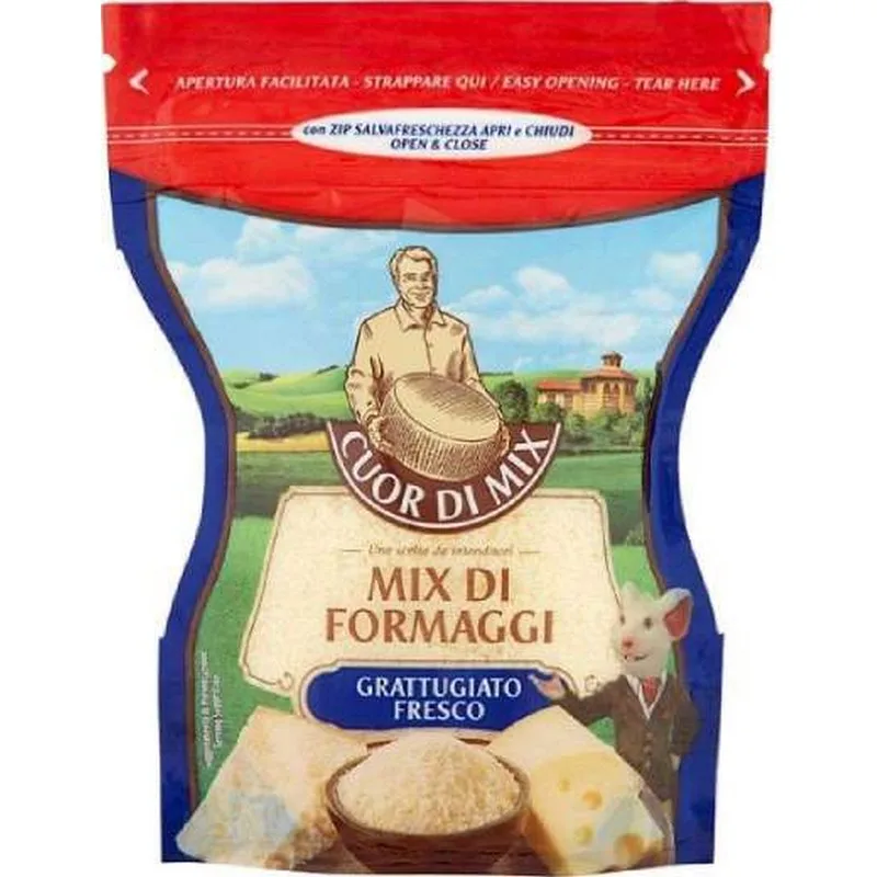 TOP QUALITY MADE IN ITALY GRATED CHEESE 100% BAG OF 70g ITALIAN MILK FOR EXPORT