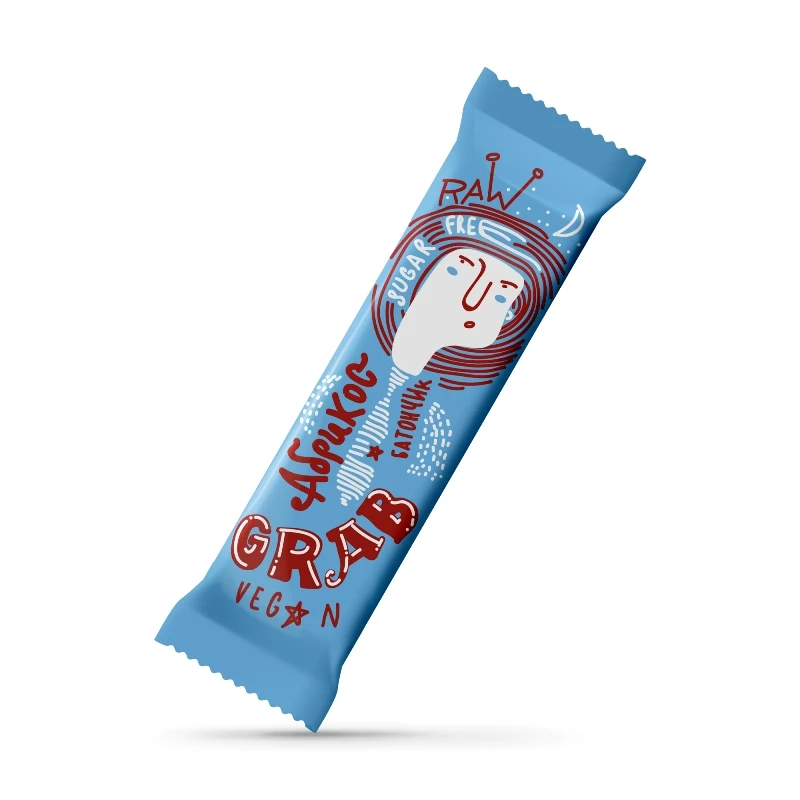 
Gluten and sugar free vegan dried apricot energy bar 