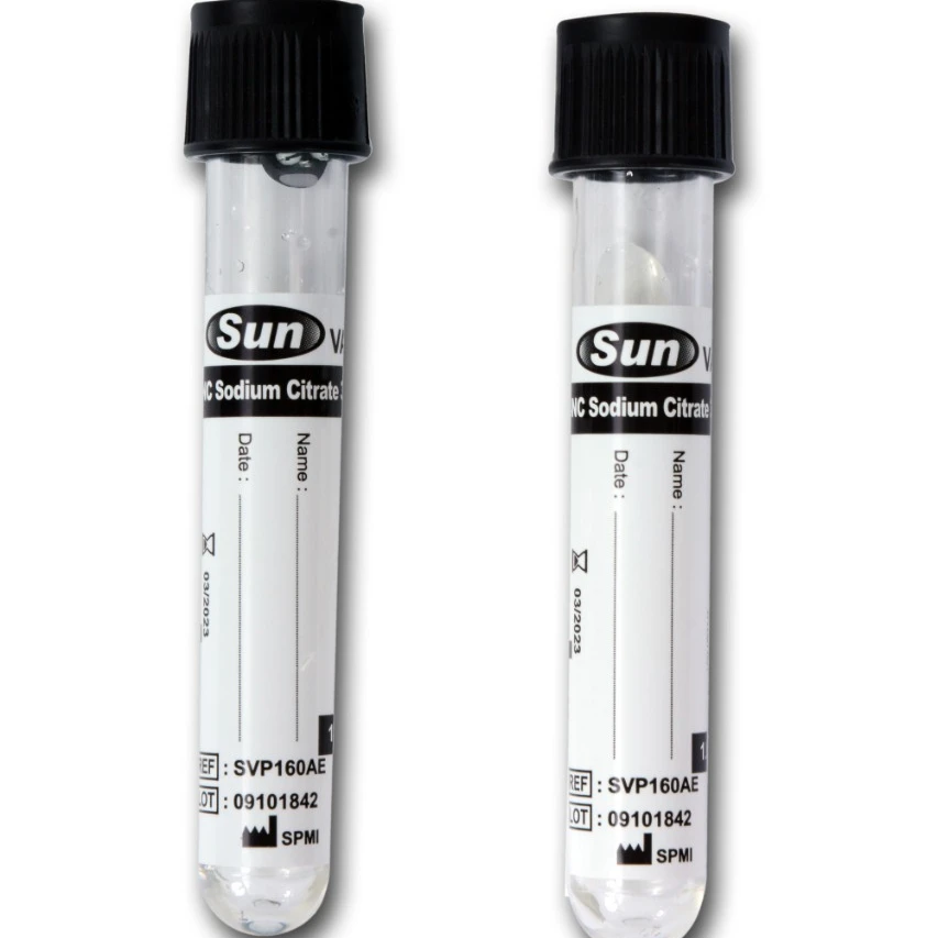 VACUUM BLOOD COLLECTION TUBE FOR ESR 3.8 % SODIUM CITRATE
