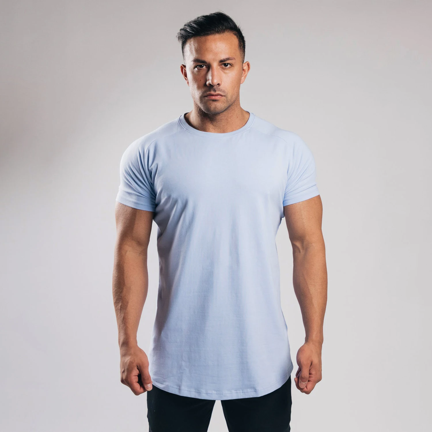 Wholesale Slim Fit Custom Raglan Sleeve Tee Shirts Hip Hop Men High Quality Latest Crew Neck Custom Men T Shirt With Logo