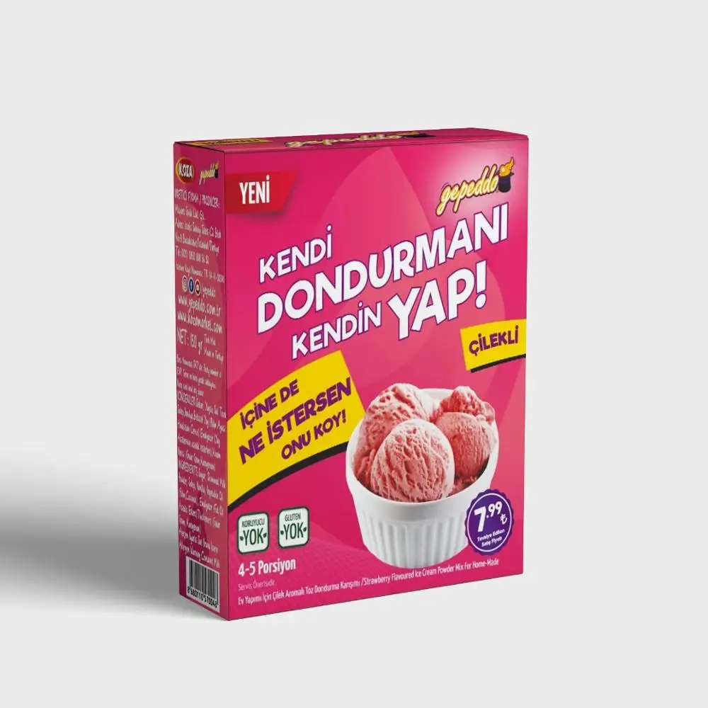 
Homemade Strawberry flavoured ice cream powder mix 