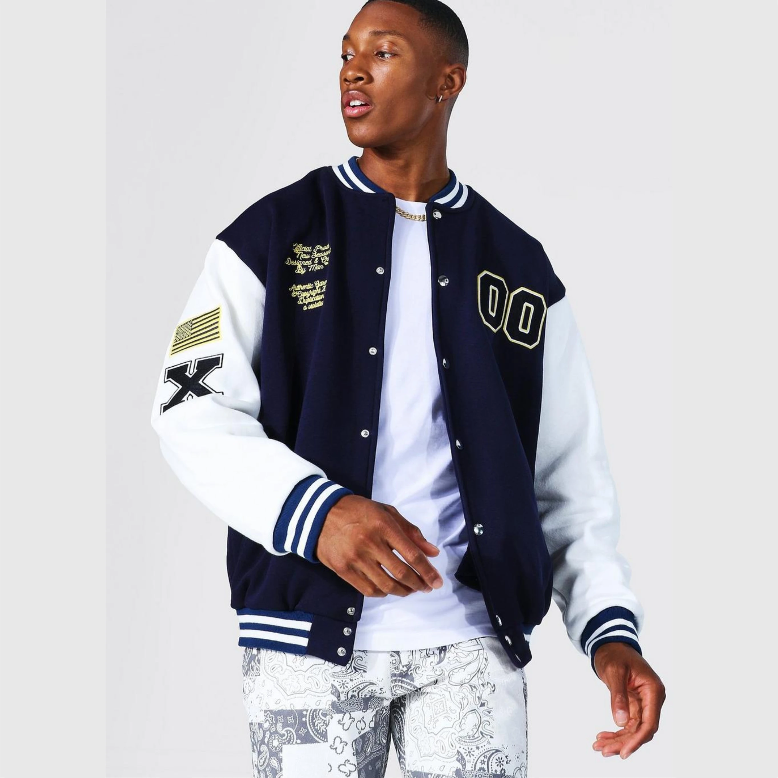 Top sponsor listing Varsity Jacket OEM Custom Winter 100% Wool Rose Embroidery Fleece Varsity Bomber Letter Jacket For Men