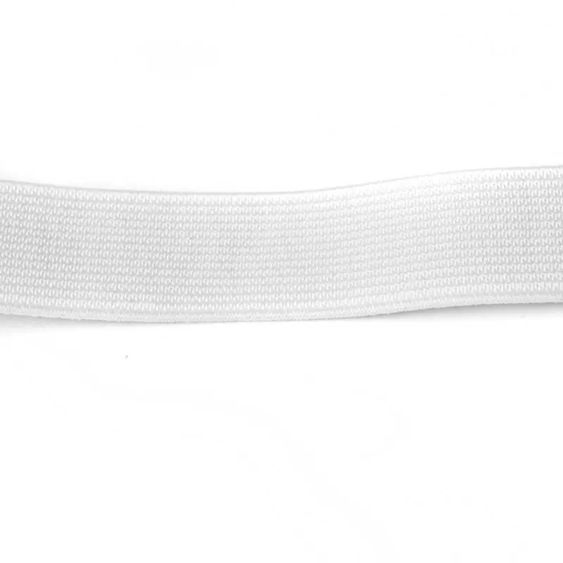 High Quality Wholesale Sewing Elastic White Flat Rubber Soft Knit Braided Elastic Stretch Strips for Sewing