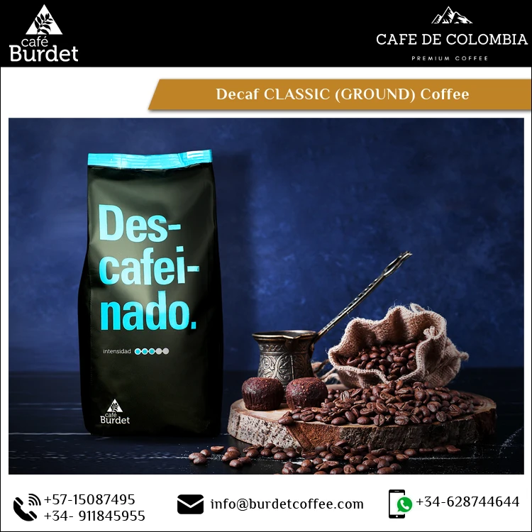 
Rich Strong Taste Pure Decaffeinated Robusta Classic Ground Coffee 