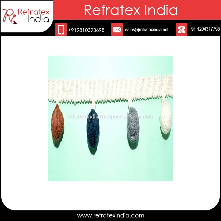 Best Pom Pom Fringe Buy Multi color Tassel Fringe at Wholesale Price