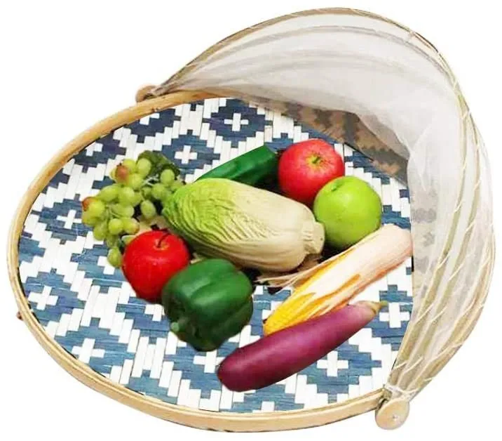 
NATURAL BAMBOO HANDWOVEN FOOD SERVING BASKET MADE IN VIET NAM, BEST PRICE 2021 