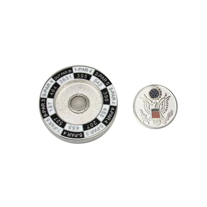 wholesale custom made metal magnetic golf poker chip ball marker