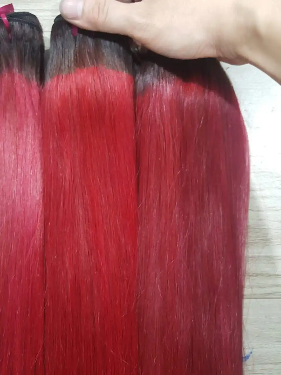 Оптовая продажа человеческие волосы KingRawHair двойного плетения прямые с эффектом омбре вьетнамские 100%
