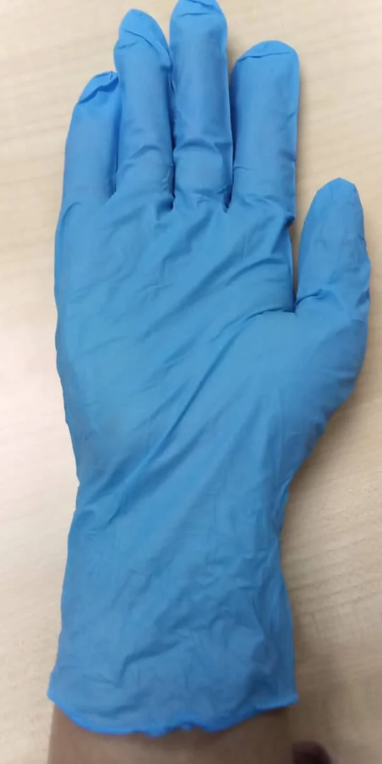 Нитриловая одноразовая Высококачественная нитриловая пудра для защиты рук