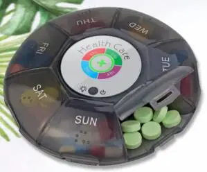 Pill Box Alarm Organizer with Timer (7-Day)