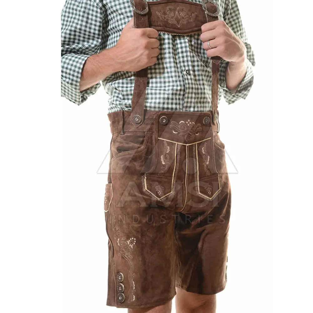 2022 New Arrival Men Lederhosen Shorts Solid Color Lederhosen Shorts