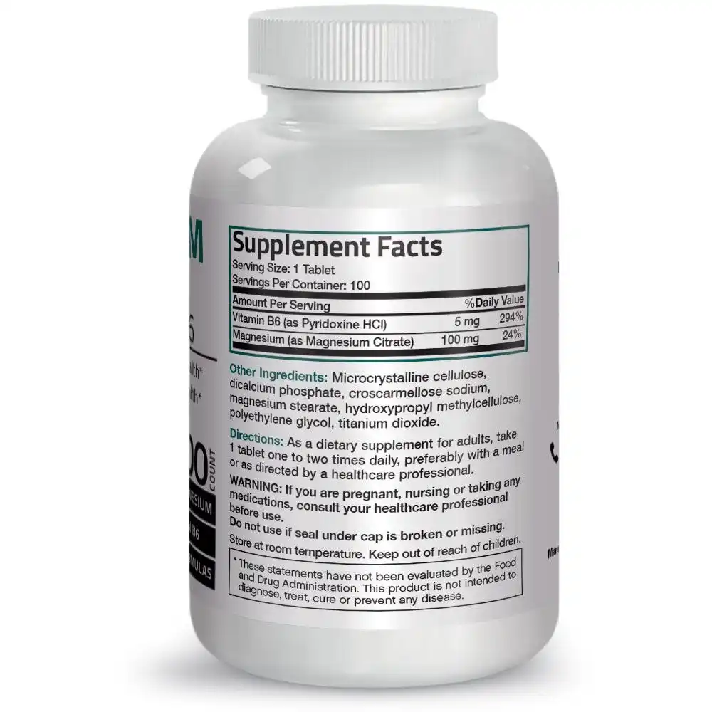 
Magnesium Citrate with Vitamin B6 - 100 Tablets 