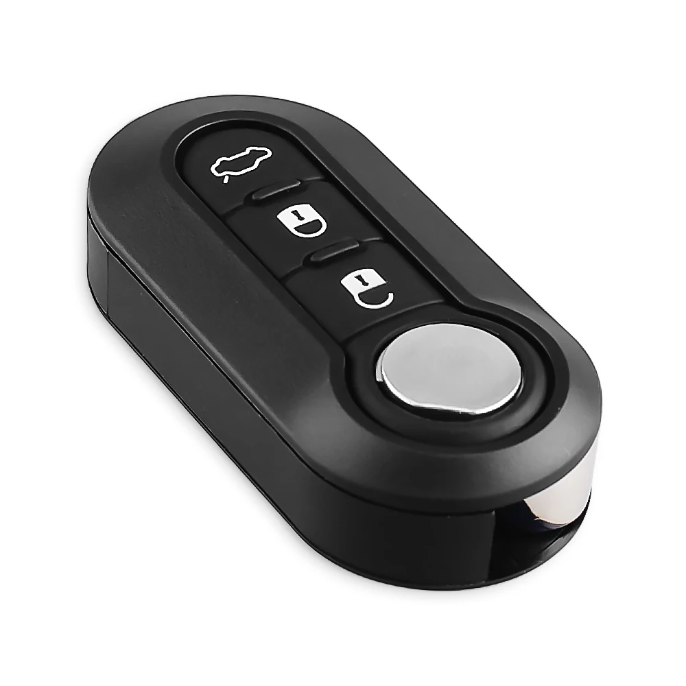 KEYYOU 3 Buttons Flip Folding Car Key Shell for FIAT 500 Panda Punto Bravo Ducato Stilo Remote Auto Key Pad Case Cover Fob SIP22
