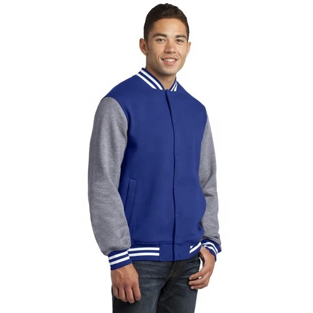Out Door Custom Design & Logo SPORTSWEAR Letterman Baseball University Bomber Jacket Blue Wool Varsity Jacket