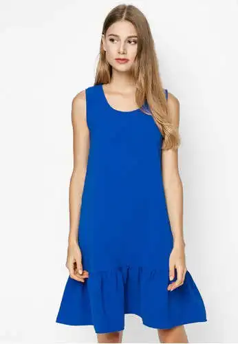 OEM/ODM manufacturer Women fashion popular casual dress round neck sleeveless skirt made in Vietnam