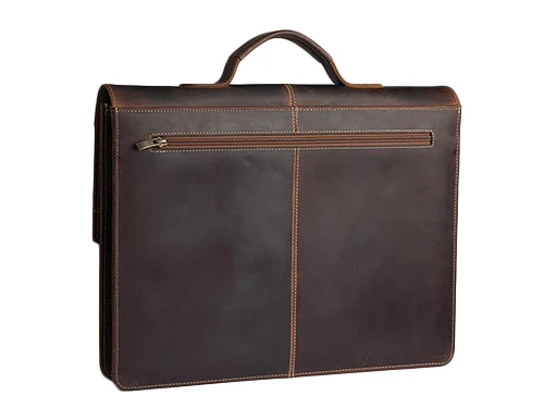 2021 Classic Business Vintage Real Genuine Leather Messenger Bag Laptop Bag for men