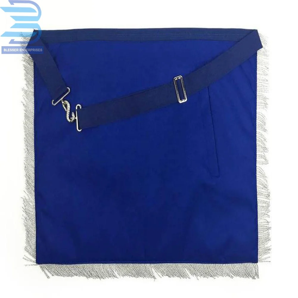 Top Selling Apron Masonic Regalia Blue Lodge Past Master Embroidery Freemason Royal Blue Apron