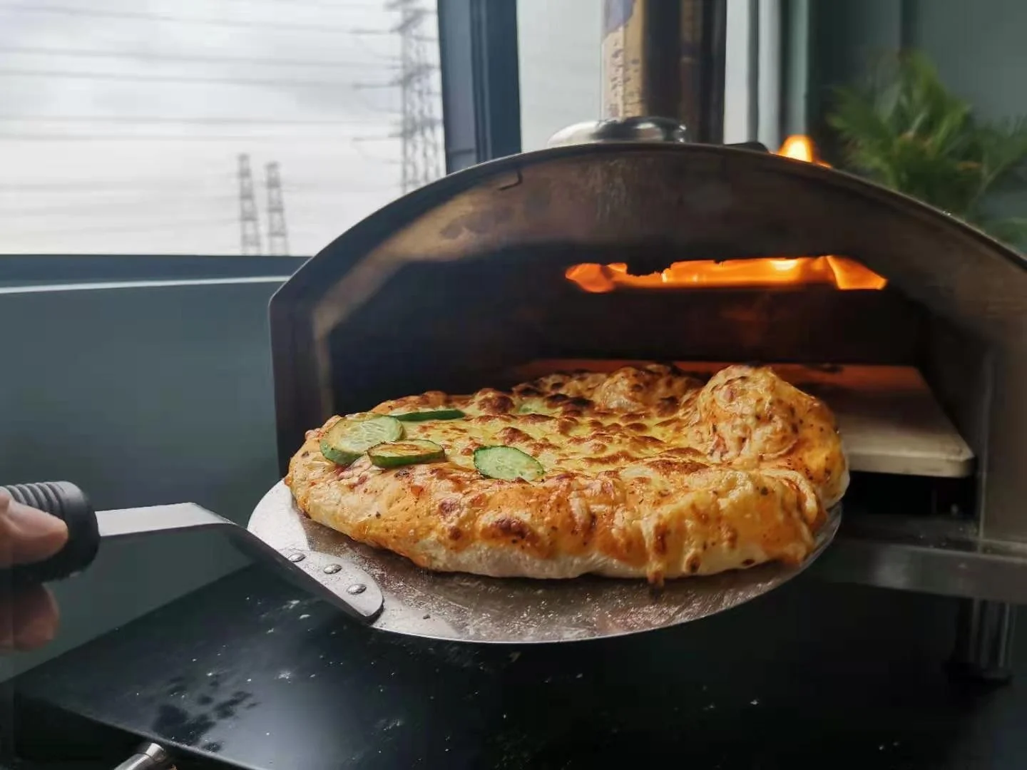 12 inch 2021 hot selling pizza oven stainless steel outdoor pizza oven wood fired pizza oven