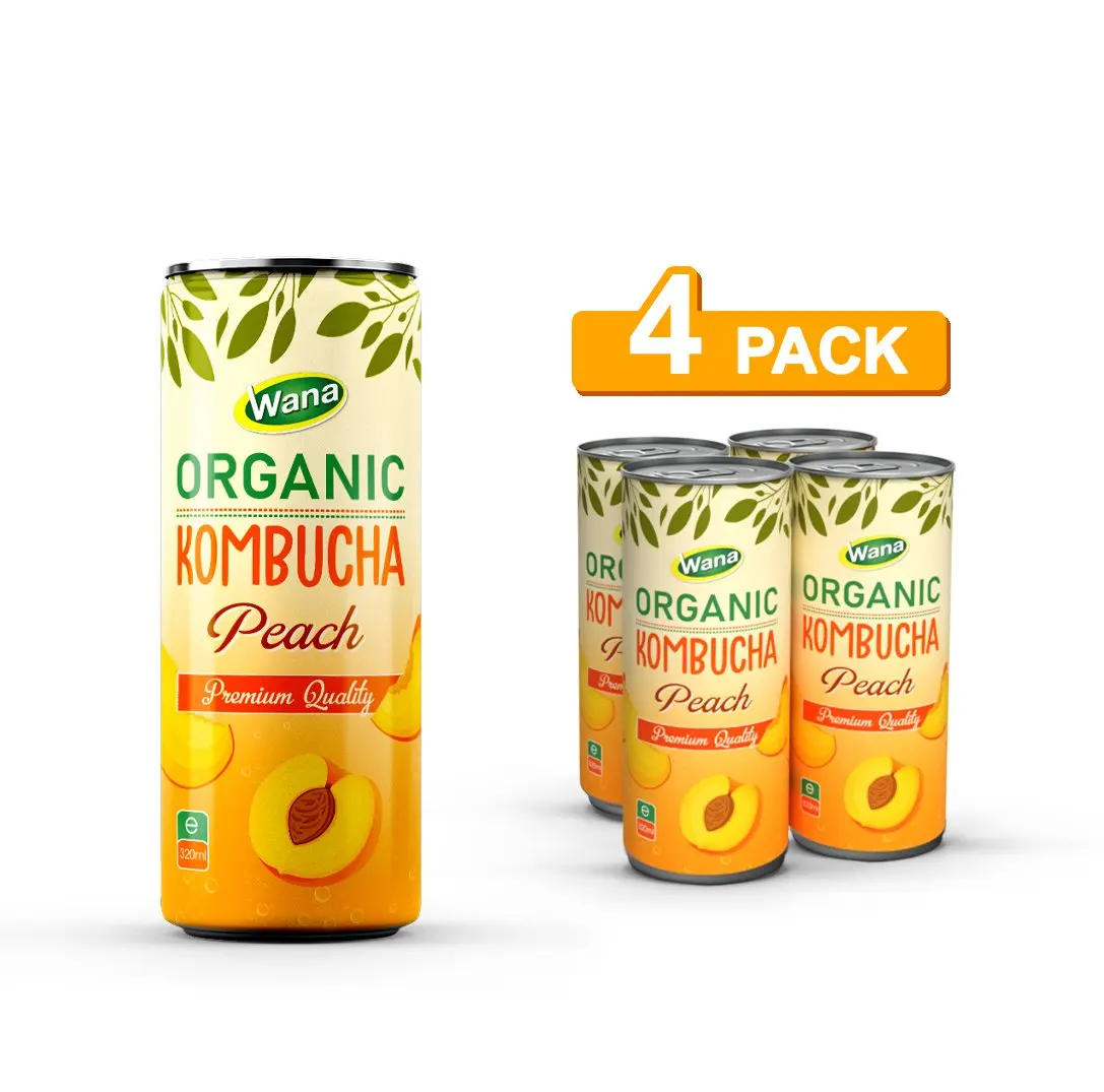 Ваш частный бренд напиток для чая Kombucha с тропическим ананасовым вкусом консервированный 320 мл