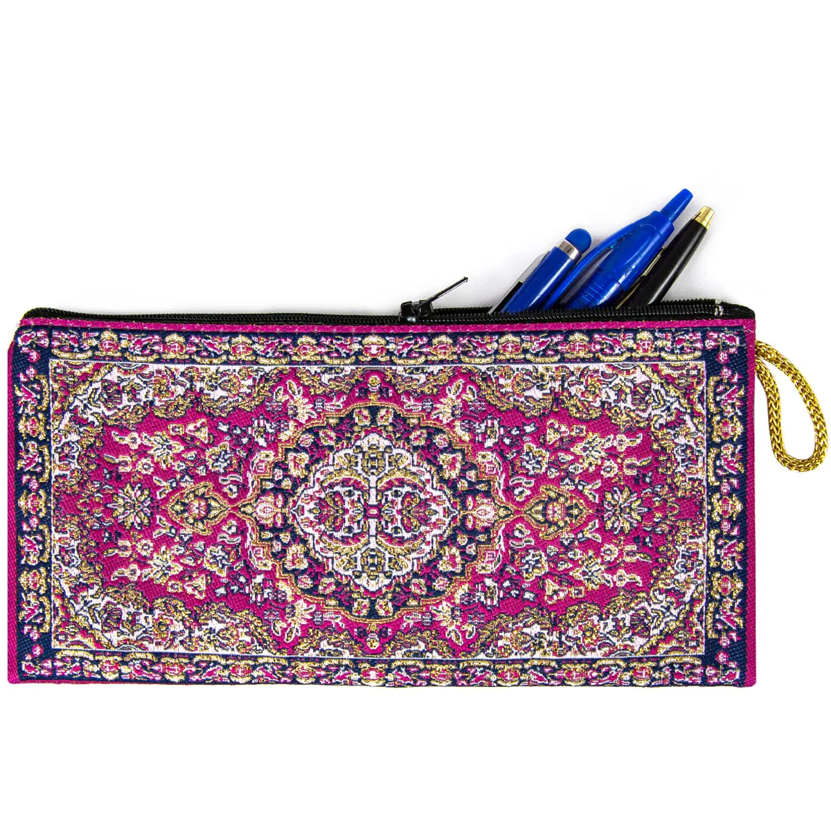 Pink Color Miniature Turkish Woven Carpet Toruist Souvenir Pencil Case