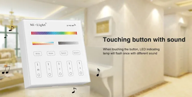 Milight B4 4-Zone RGBW RGB RGBW+CCT Smart Panel Remote Controller for led strip lights lamp bulb led tape ribbon