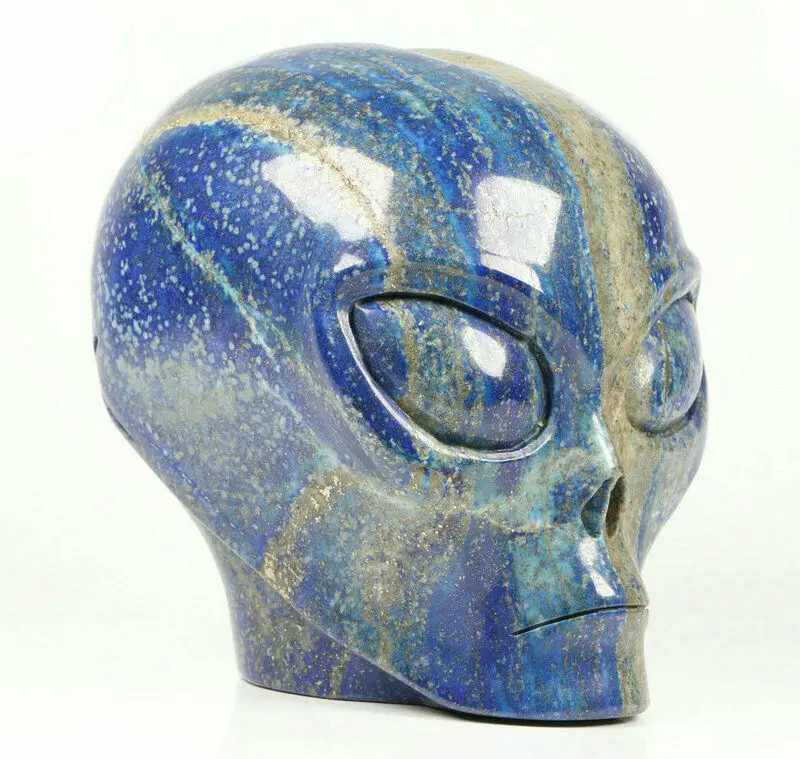 Mr Skull Crystal Skulls Wholesale  4 inches Lapis Lazuli  Female Alien Skulls   Carved Crystal Healing Crystals