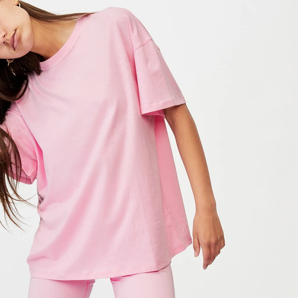 Custom Design babe shock Pink Full Tee casual High Quality Women Tshirt