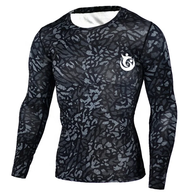 Wholesale OEM Custom Made Jiu Jitsu Rash Guards Full/Short Sleeves Man One Piece Swim Mma Rashguard Printing T-shirt