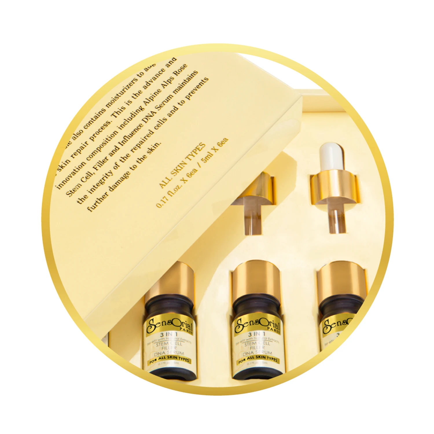 Premium Stem Cell for Face Skin Advance Repair Anti Aging and Wrinkle in Glass Bottles 30ml