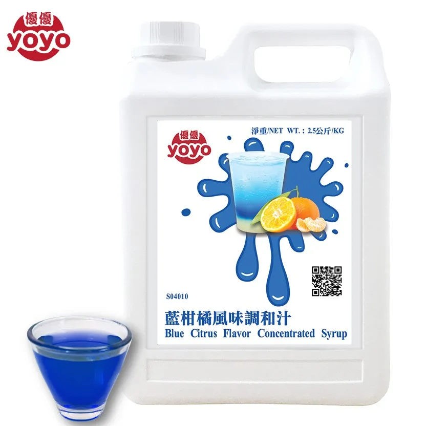 Sugar Syrup Blue Citrus Drinks Taiwan Product