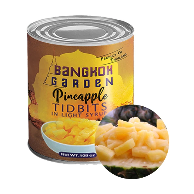 Low Price with High Quality and Super Premium Product - Canned Pineapple Standard Chunks (8oz.) from Thailand