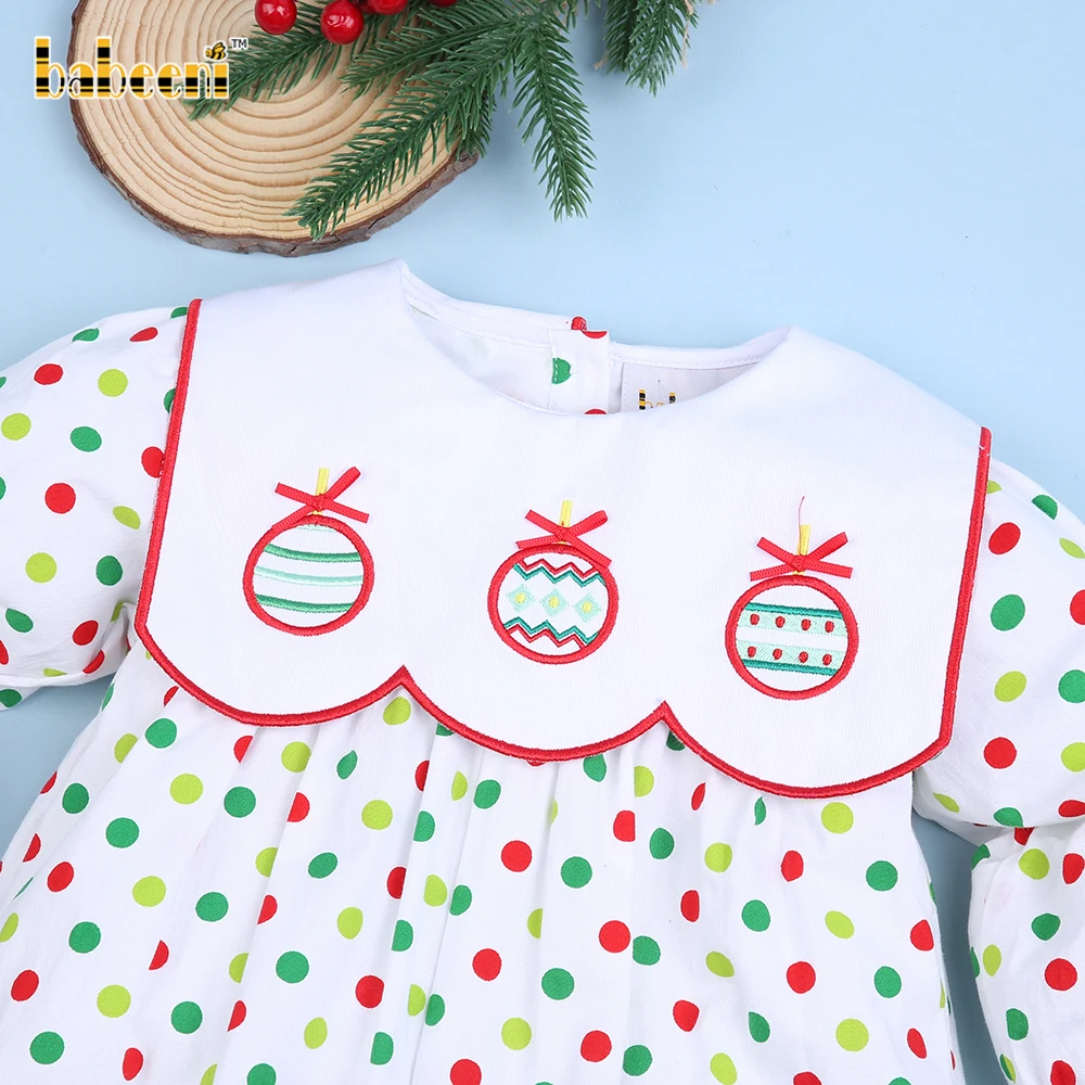 Christmas ornament embroidery girl bubble OEM ODM customized hand made embroidery wholesale manufacturer - BB2620