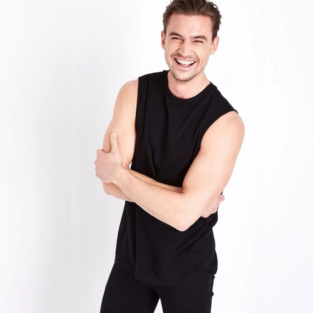 
Однотонная Спортивная майка для фитнеса, мужские однотонные майки для бодибилдинга 