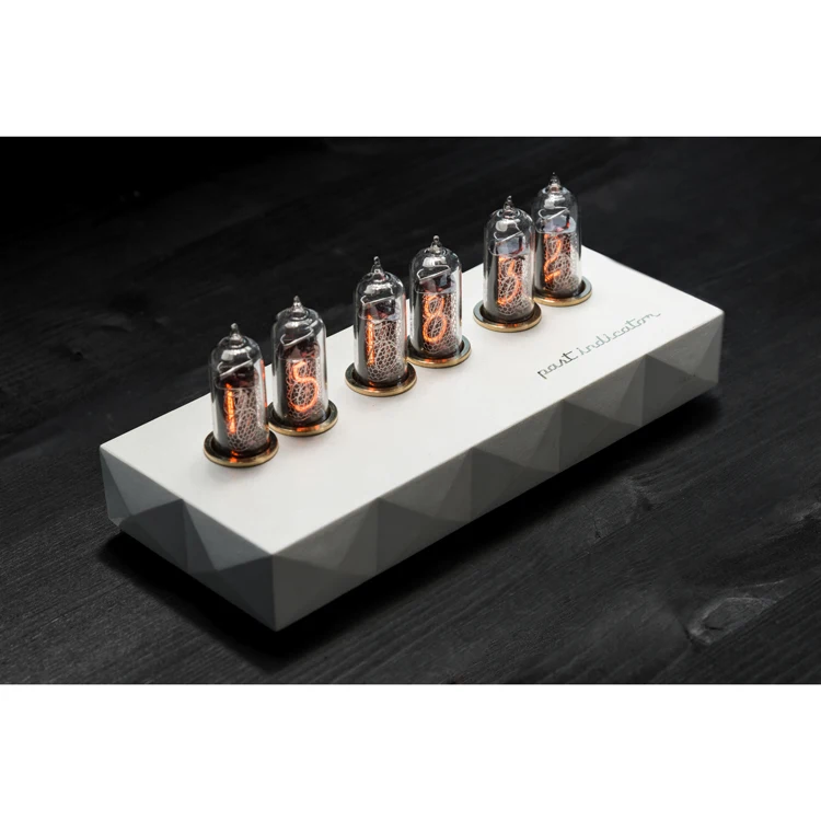 Лучшее качество, изготовленные nixie часы «Saturn-C», бетонный корпус от известного российского дизайнера, разные цвета, настольные часы