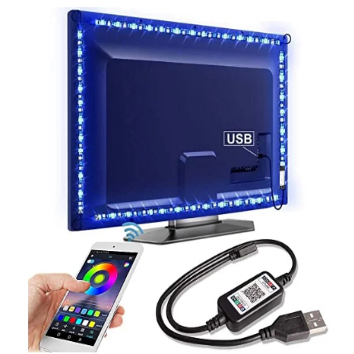 BT RGB Светодиодная лента SMD5050 5 м 1 м 2 м 3 м 4 м 0,5 м Диодная лента Гибкая неоновая Лента светодиодная лента USB 5 в подсветка телевизора
