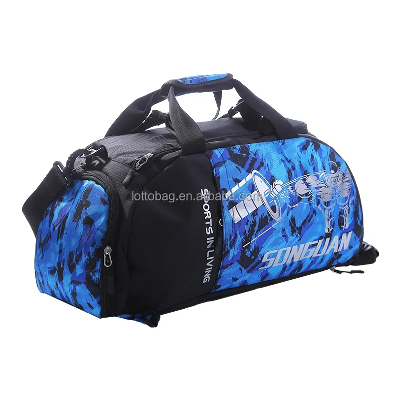 New trend Customized logo sports camouflage gym bag outdoor travel tote bag