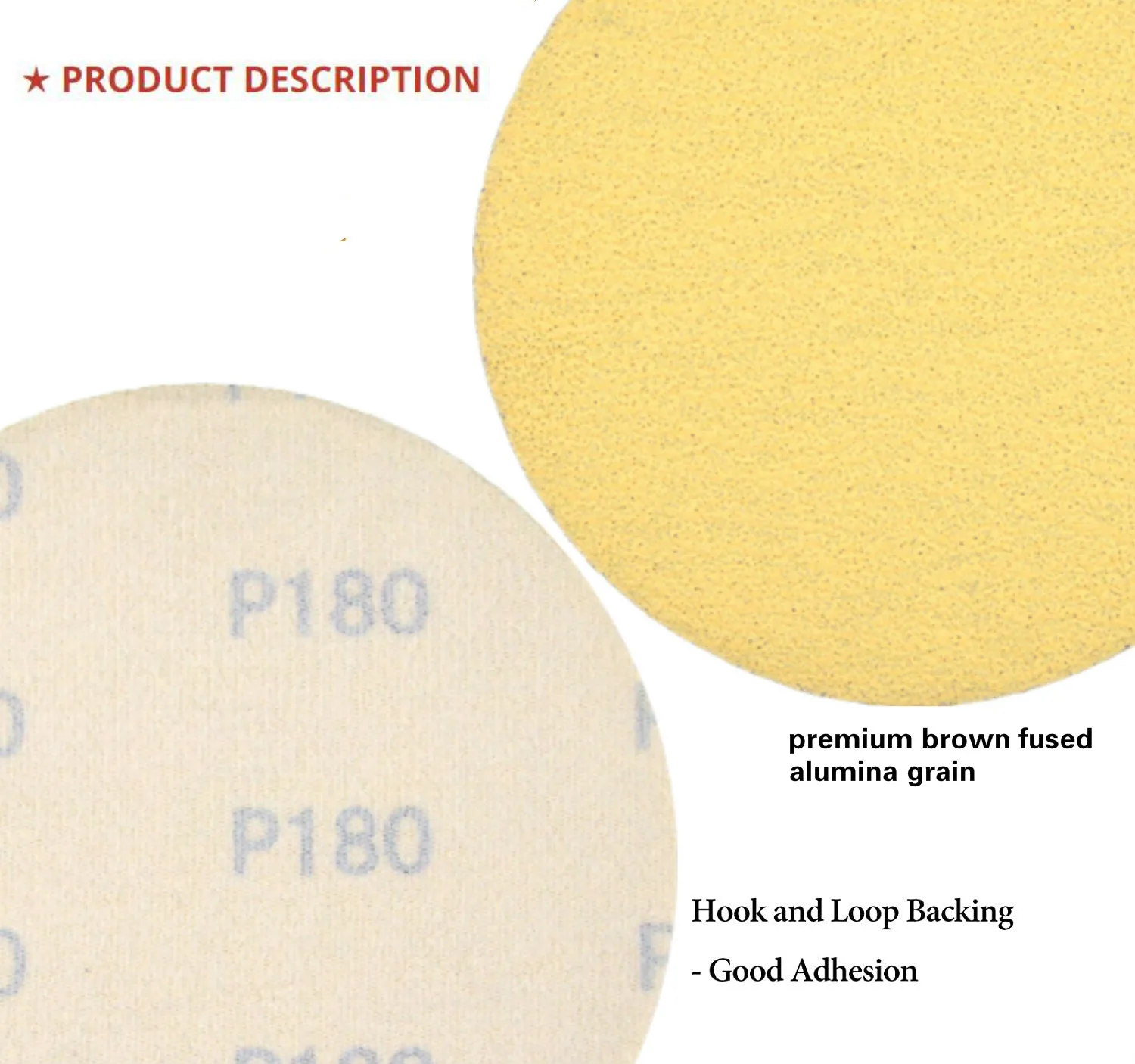 Manufacture Konaflex-Golden Yellow 9inch(225mm) Hook&Loop Sanding Disc