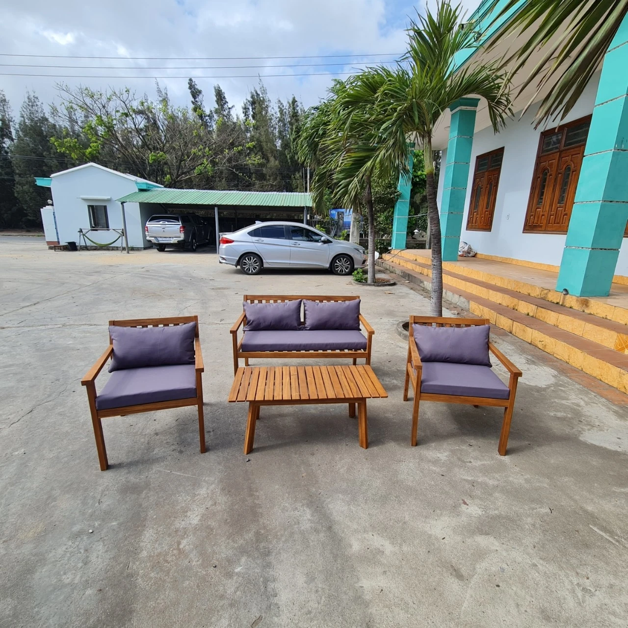 Оптовая продажа ручной Большой Угловой Диван из акации с металлическим каркасом набор для гостиной кожаный диван