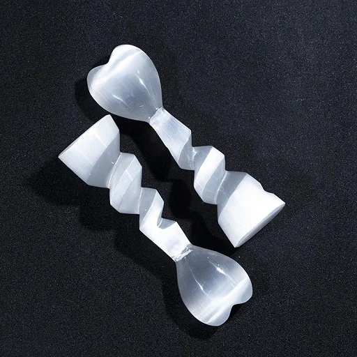 Selenite Gypsum Heart Tower for healing | Selenite Point Gypsum Tower FOR Wicca Decoration | Selenite Unicorn Horn Selenite