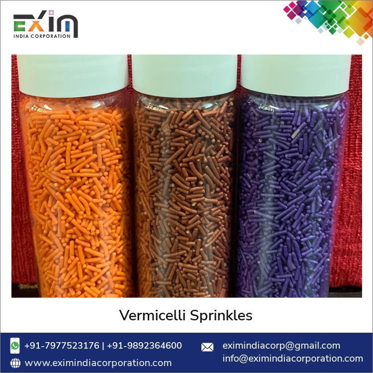 Genuine Indian Wholesale Supplier of Finest Quality Brown Color Vermicelli Sprinkles for Bulk Purchasers