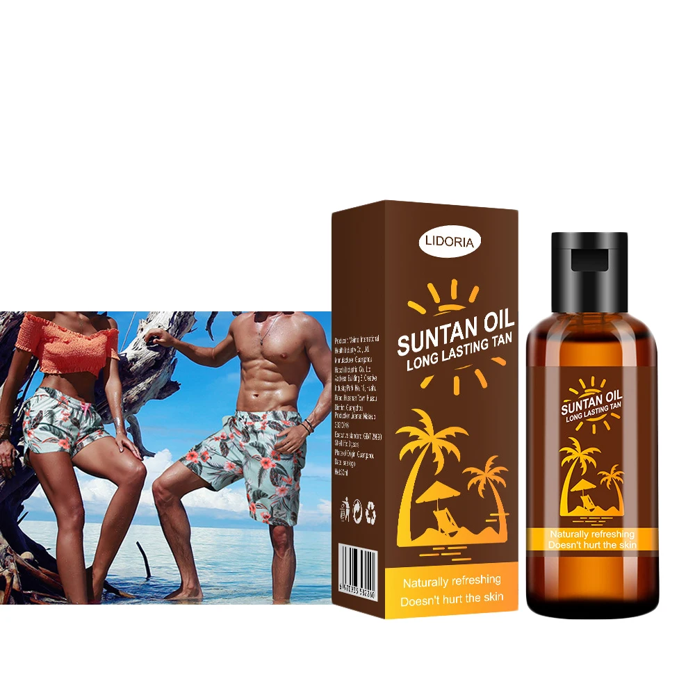 Natural Organic Summer Body Skin Dark Sun Tanning Oil